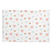 Housse D'oreillers Boho petite fille pastel coeur d'amour (Dos)