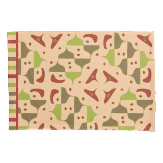 Housse D'oreillers Boho Retro Moderne Pillowcase Graphique (devant-gauche)