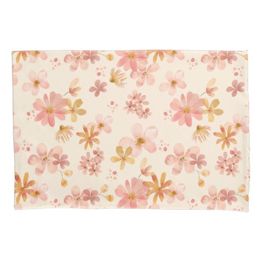 Housse D'oreillers Boho rustique motif de fleurs botaniques terrestre (devant-gauche)
