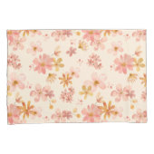 Housse D'oreillers Boho rustique motif de fleurs botaniques terrestre (devant-Droit)