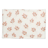 Housse D'oreillers Boho Terracotta Leaf Botanical Pattern Pillowcase (Dos-gauche)