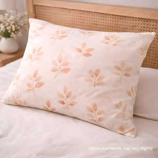 Housse D'oreillers Boho Terracotta Leaf Botanical Pattern Pillowcase