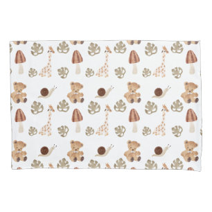 Housse D'oreillers Boho Woodland Jungle Motif animal