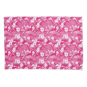 Housse D'oreillers Boîtes à oreiller Motifs en fleurs de prune rose