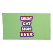 Housse D'oreillers Bold Best Cat Mom Ever Fun Typographie (Dos-Droit)