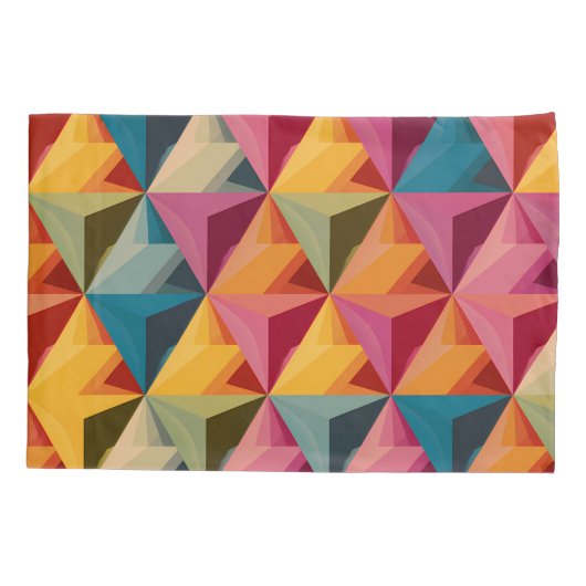 Housse D'oreillers Bold Geometric Triangle Pattern  (Dos)