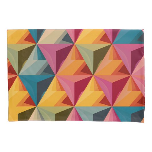 Housse D'oreillers Bold Geometric Triangle Pattern  (devant)