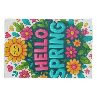 Housse D'oreillers Bonjour printemps