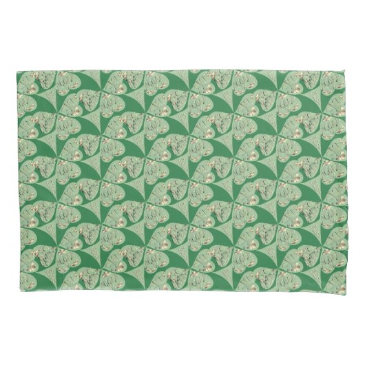 Housse D'oreillers "Bonne Saint Patrick's Day" Shamrock (devant)