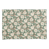 Housse D'oreillers Botanique Vert Beige Lily Floral (devant-Droit)
