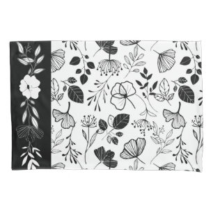 Housse D'oreillers Boucles noires encres