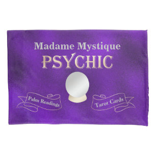 Housse D'oreillers Boule de cristal psychique or et violet