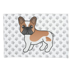 Housse D'oreillers Bouledogue Français Rouge Pied Mignon Chien de Des