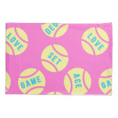 Housse D'oreillers Boules de tennis jaune pastel  (Dos)
