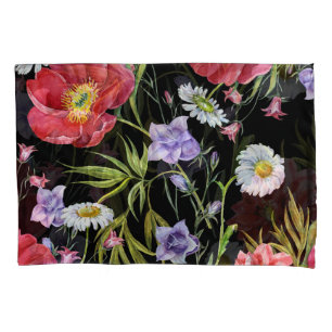 Housse D'oreillers Bouquet de fleurs d'aquarelle : Motif sans couture