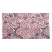 Housse D'oreillers Bouquet floral en rose (Dos-gauche)