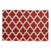 Housse D'oreillers Bourgogne Réversible Et Quatrefoil Tan Ikat (Dos)