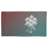 Housse D'oreillers Bourgogne turquoise blanche (devant-gauche)