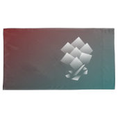 Housse D'oreillers Bourgogne turquoise blanche (devant-Droit)