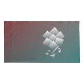 Housse D'oreillers Bourgogne turquoise blanche (Dos-gauche)
