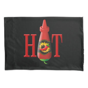 Housse D'oreillers Bouteille de sauce chaude