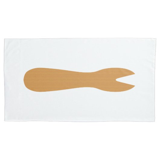 Housse D'oreillers Boutique de Fish & Chips Fourchette en Bois (devant-gauche)