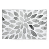 Housse D'oreillers Boutons de brosse d'aquarelle - noir et blanc (Dos)