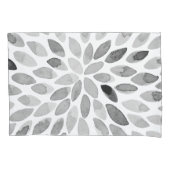 Housse D'oreillers Boutons de brosse d'aquarelle - noir et blanc (devant)