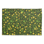 Housse D'oreillers Boutons sur noir (Dos-gauche)