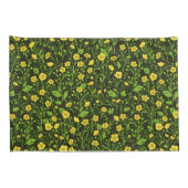 Housse D'oreillers Boutons sur noir (Dos-Droit)