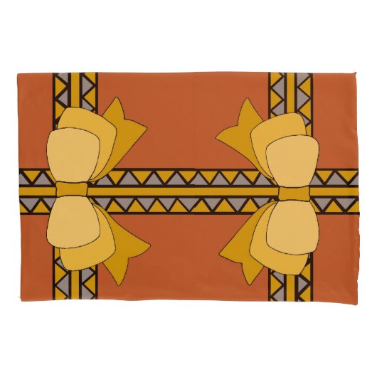 Housse D'oreillers Bow d'or (devant)