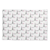 Housse D'oreillers Bow rose Tour Eiffel Paris France Poodle Chic (Dos)