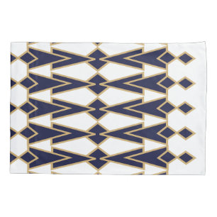 Housse D'oreillers Bowties bleues et dorées