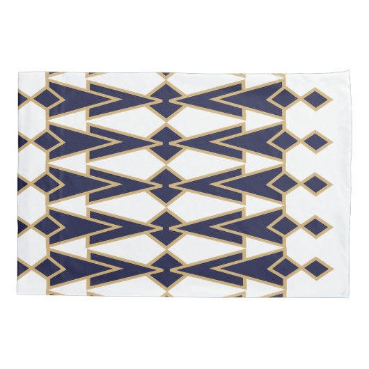 Housse D'oreillers Bowties bleues et dorées (Dos)