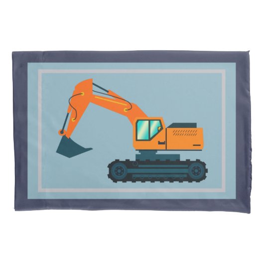 Housse D'oreillers Boy's Bedroom Excavator Marine Standard (devant)