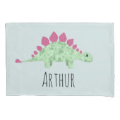 Housse D'oreillers Boys Cute Blue T-Rex Dinosaure Nom Enfants (devant-gauche)