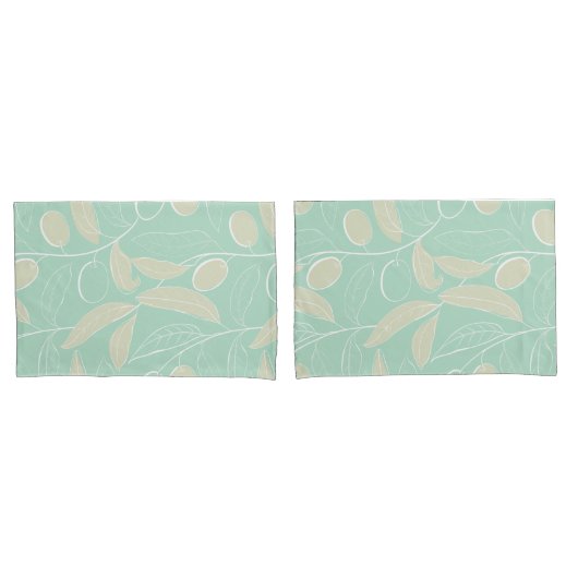 Housse D'oreillers Branche d'olive (devant-Set)