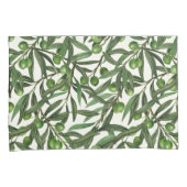 Housse D'oreillers Branches d'olive sur blanc (devant-Droit)