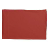 Housse D'oreillers Brick rouge couleur solide imprimé (Dos)