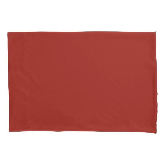 Housse D'oreillers Brick rouge couleur solide imprimé (devant)