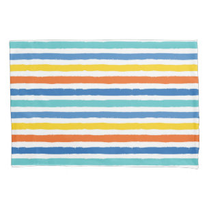 Housse D'oreillers Bright Beach Striped Motif