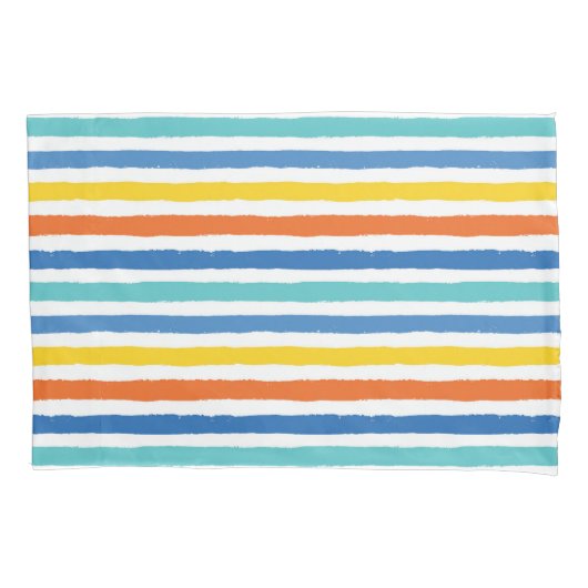 Housse D'oreillers Bright Beach Striped Motif (devant-gauche)