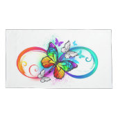 Housse D'oreillers Bright infinity with rainbow butterfly (Dos)