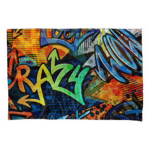 Housse D'oreillers Briques de graffitis : Abstrait urbain