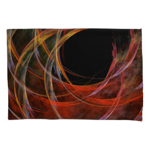 Housse D'oreillers Briser le Cercle Vortex de Feu Art Abstrait