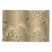 Housse D'oreillers Bronzy Reindeer et Snowflakes (Dos-gauche)