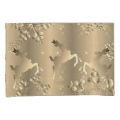 Housse D'oreillers Bronzy Reindeer et Snowflakes (devant-Droit)