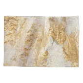 Housse D'oreillers Brosse d'or blanc à texture peinte. (Dos)