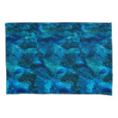 Housse D'oreillers Brosses bleues Abstraites (devant)