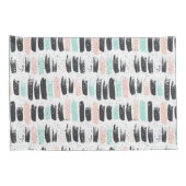 Housse D'oreillers Brosses et motif de courses d'encre (Dos-Droit)